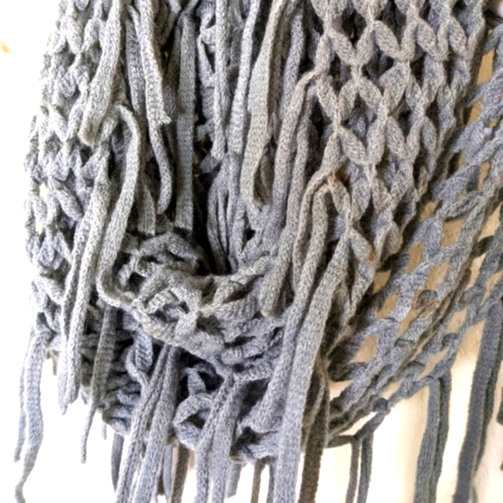 Fringe Knit Infinity Scarf - Picture 2 of 4